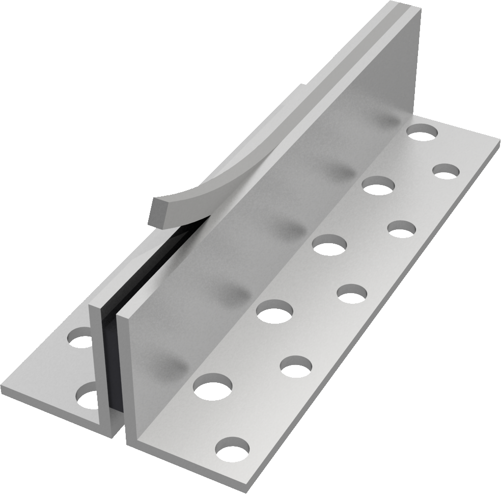 Schwundfugenprofil aus Aluminium 13/18 mm zum nachträglichen Verfugen