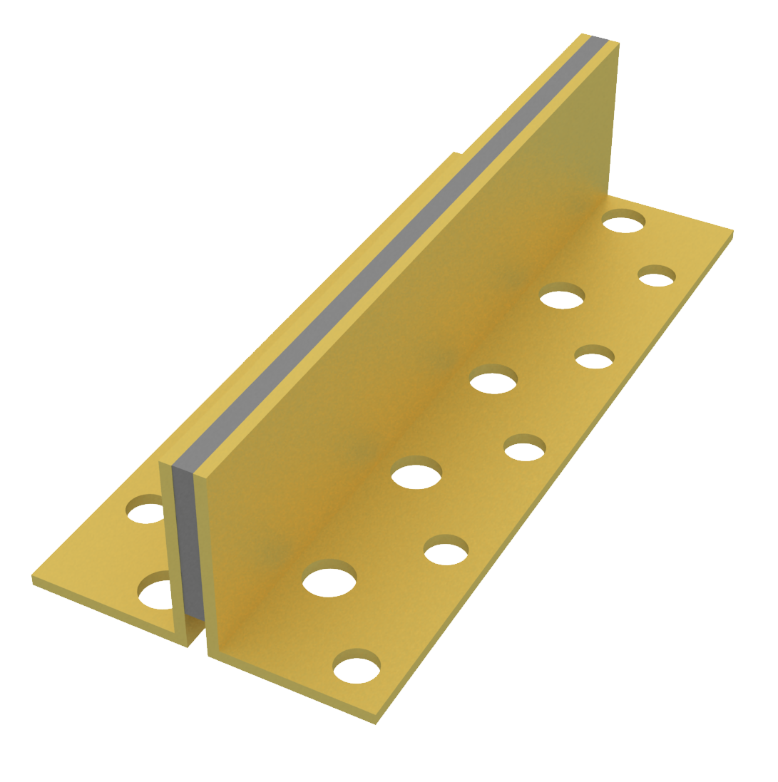 Schwundfugenprofile aus Messing 11/16 mm, massiv