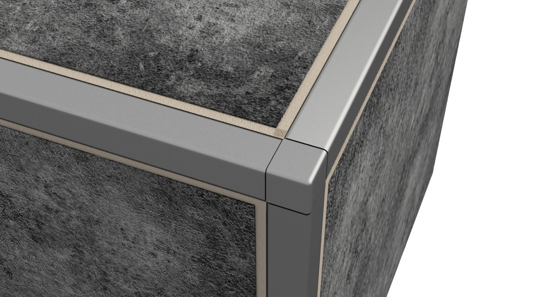 Deko- und Trennprofile aus Aluminium Quadratisch