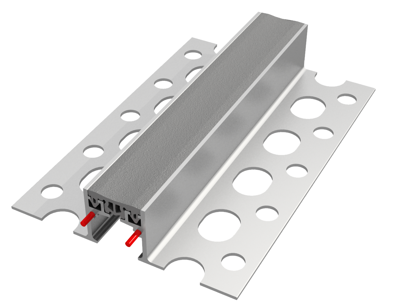 Bewegungsfugenprofile aus Aluminium 35 mm mit geschlossener Oberfläche