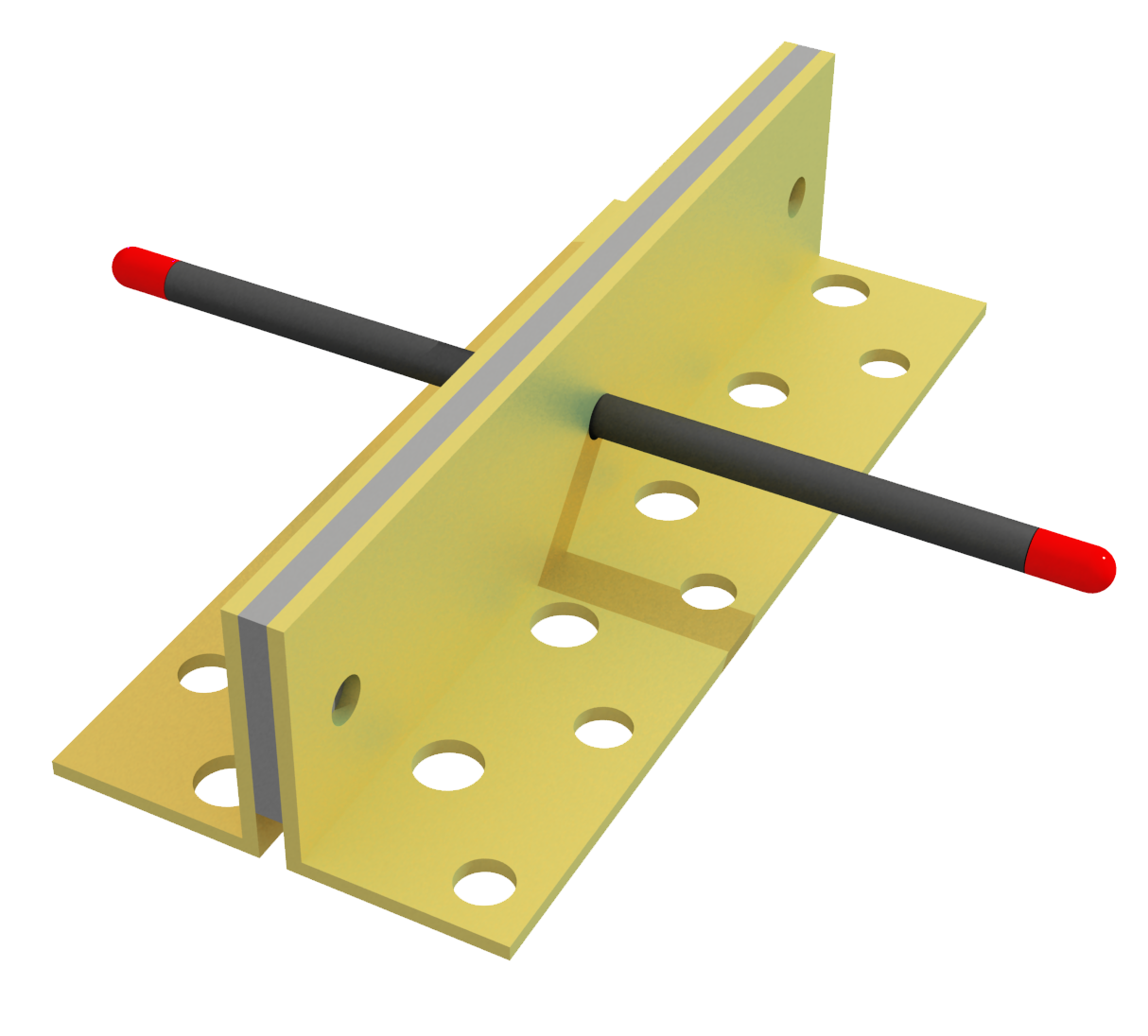 Schwundfugenprofile aus Messing 11/16 mm, massiv