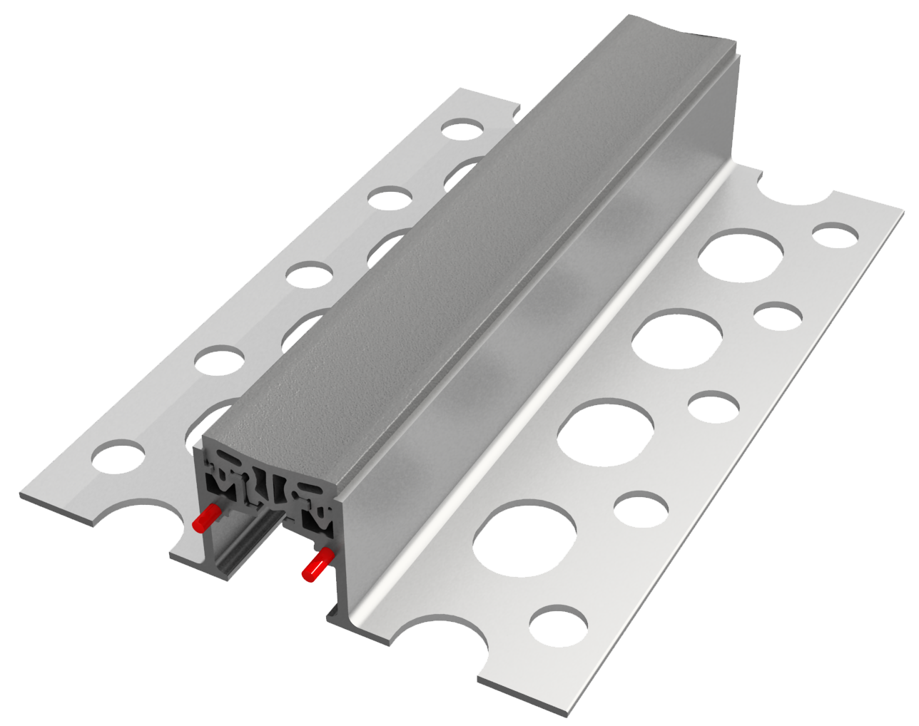 Bewegungsfugenprofile aus Aluminium 35 mm, geschlossener Oberfläche, 3mm Überstand